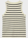 Square neck knit sleeveless black ivory - NOIRER - BALAAN 3