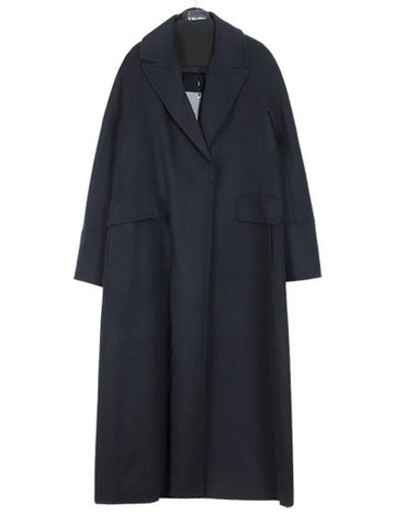 S Malika virgin wool coat 081 MIDNIGHT BLUE MXC086 - MAX MARA - BALAAN 1