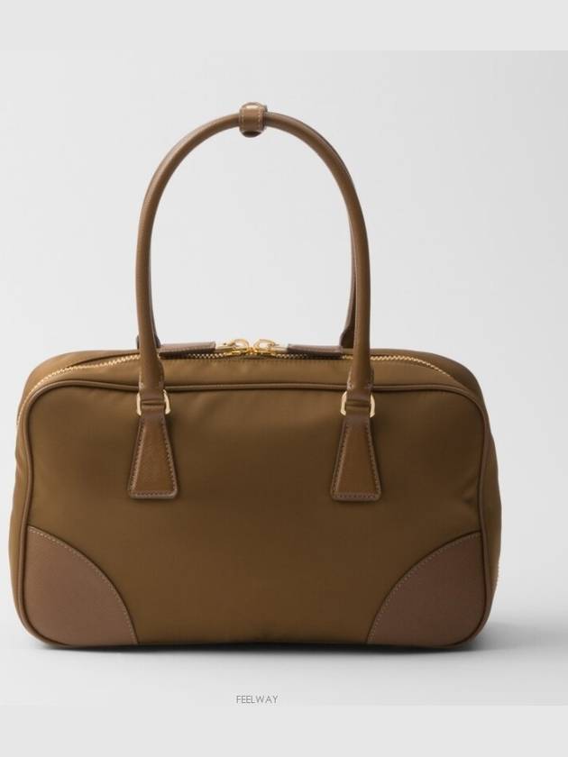 Re-edition 1978 Medium Re-nylon and Saffiano Leather Bag Cork Beige - PRADA - BALAAN 9