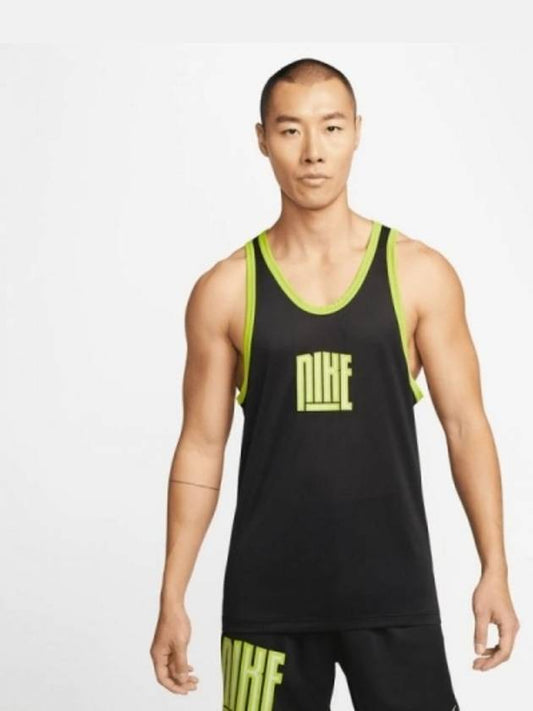 01 DH7137 010 Dry Fit Starting Five Jersey Tank Top Black Lime - NIKE - BALAAN 1