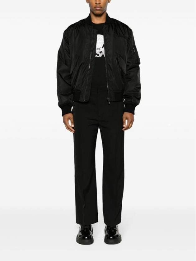 Logo Bomber Jacket Black - VERSACE - BALAAN 5