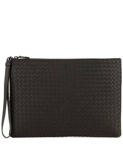 Intrecciato Strap Clutch Bag Espresso - BOTTEGA VENETA - BALAAN 2