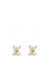 LV Iconic Enamel Earrings Gold Blue - LOUIS VUITTON - BALAAN 2