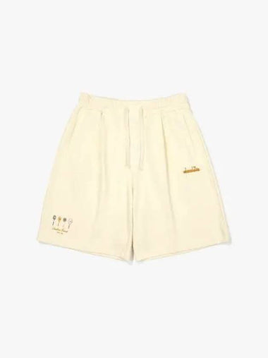 Diadora Tennis Life Jersey Shorts IVORY - DIADORA - BALAAN 1