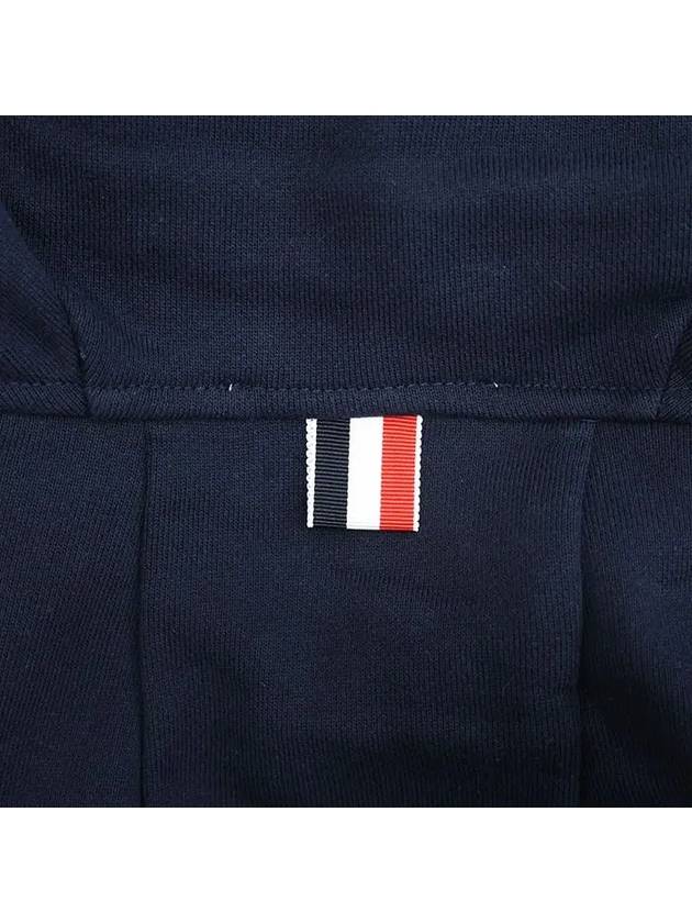 Engineered 4-Bar Stripe Loopback Jersey Knit Zip Up Hoodie Navy - THOM BROWNE - BALAAN 10