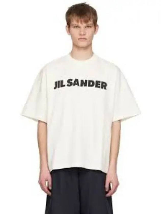 Men's Logo Printing Oversized Short Sleeve T-Shirt White - JIL SANDER - BALAAN 2