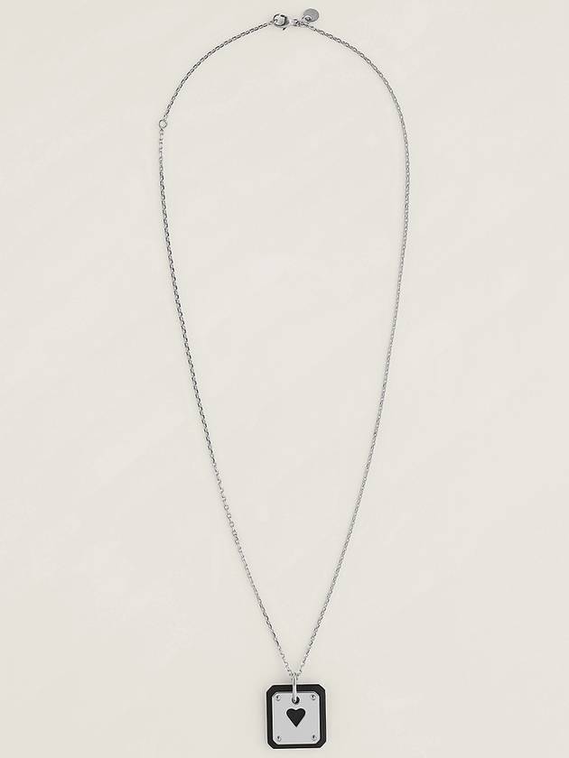 Small Heart Necklace Silver - HERMES - BALAAN 3