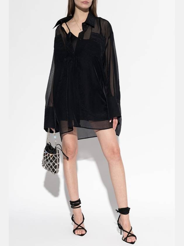 Off-White Shirt Dress, Women's, Black - OFF WHITE - BALAAN 2