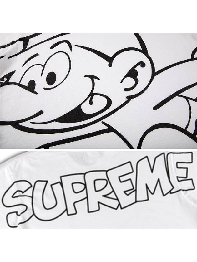 Smurfs T Shirt White Supreme Tee - SUPREME - BALAAN 3