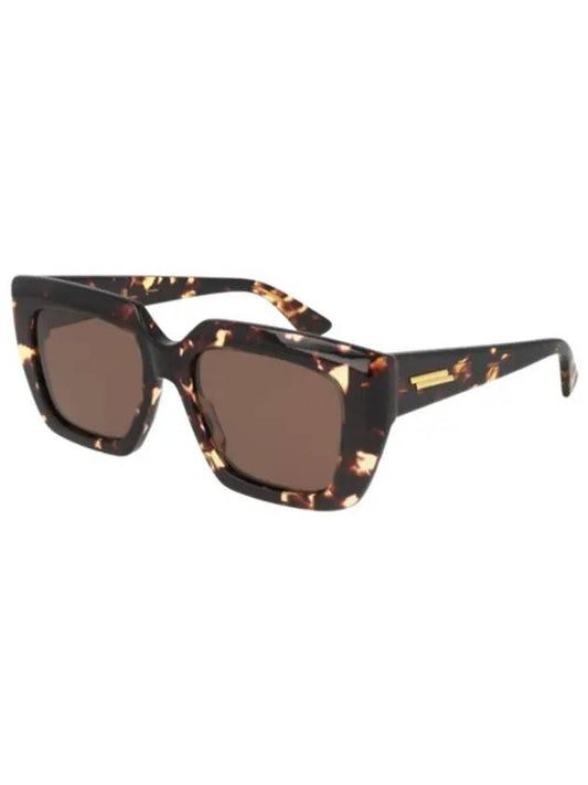 Eyewear Leopard Square Sunglasses Brown - BOTTEGA VENETA - BALAAN 1