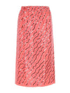 Crepe Satin A-Line Skirt Pink - MARNI - BALAAN 1