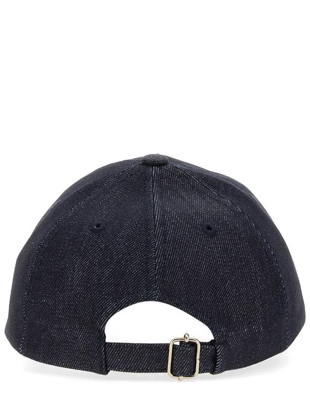 VPC Velvet Logo Denim Ball Cap Blue - A.P.C. - BALAAN 4