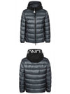 Men's Provins Logo Patch Hooded Padding Grey - MONCLER - BALAAN 5