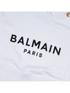 Logo Print Crop Sweatshirt White - BALMAIN - BALAAN 7