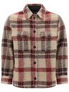 Kervont Check Shirt Jacket Burgundy - ISABEL MARANT - BALAAN 2