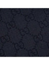 GG Jacquard Silk Wool Muffler Navy - GUCCI - BALAAN 4