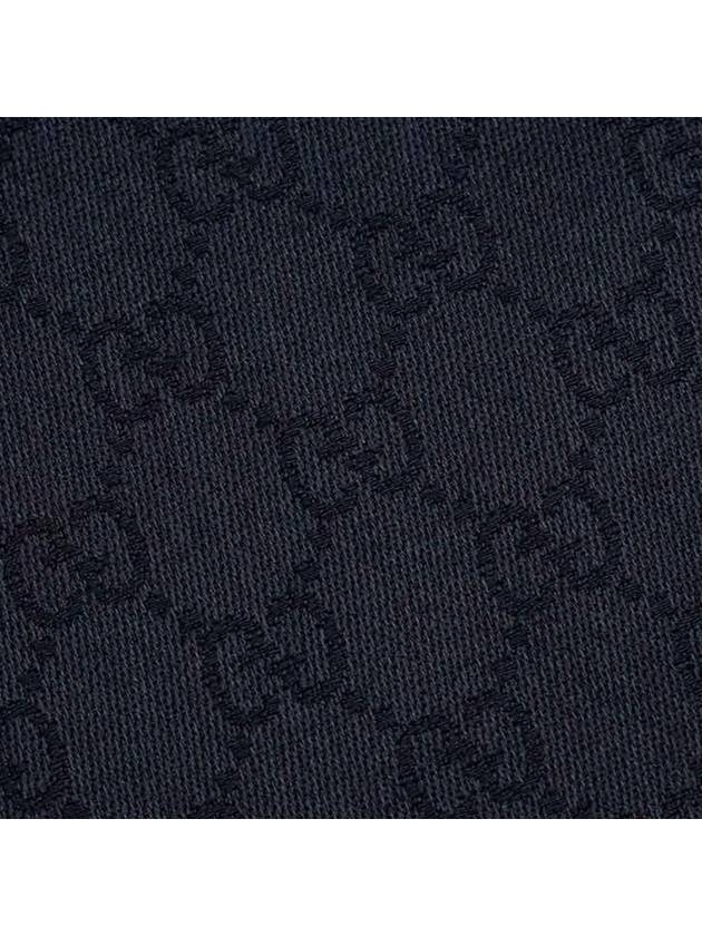 GG Jacquard Silk Wool Muffler Navy - GUCCI - BALAAN 4