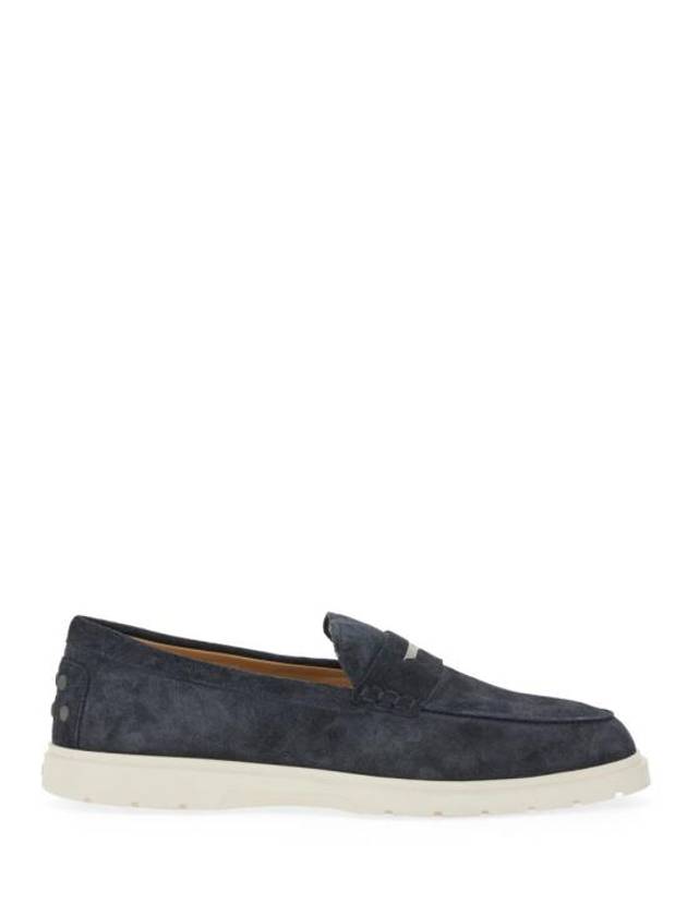 Suede Loafers Dark Blue - TOD'S - BALAAN 2