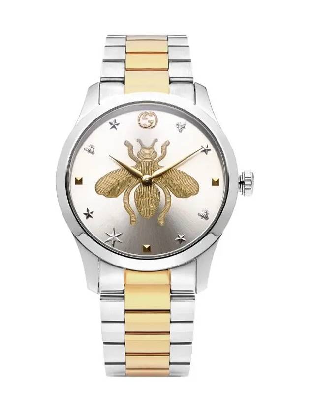 G Timeless Bee Metal Watch Silver YA1264131 - GUCCI - BALAAN 3