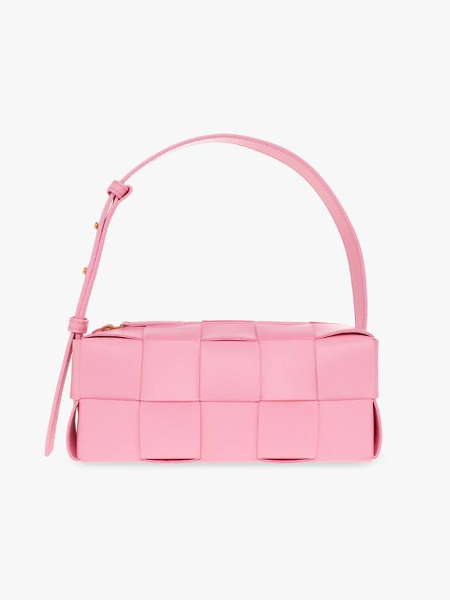 Brick Cassette Intrecciato Small Shoulder Bag Pink - BOTTEGA VENETA - BALAAN 2