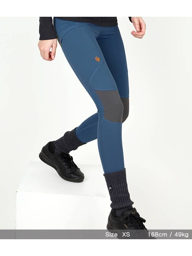 Women's Abisko Trekking Tights Pro Indigo Blue - FJALL RAVEN - BALAAN 9