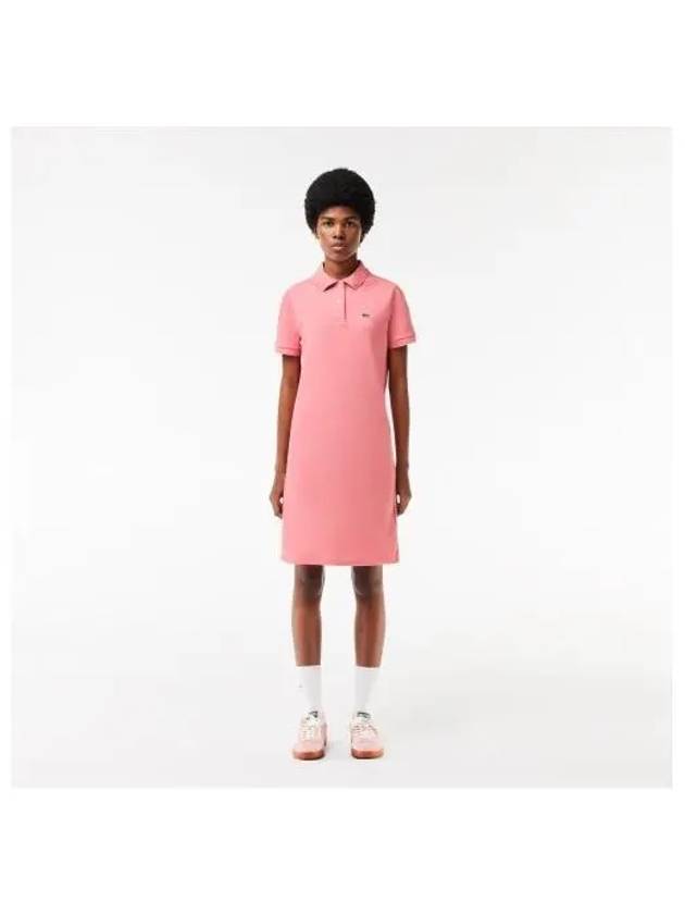 Women s Classic Short Sleeve Polo One Piece Salmon Pink - LACOSTE - BALAAN 1