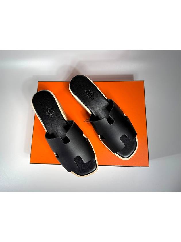 Eze 30 Calfskin Sandals Black - HERMES - BALAAN 3