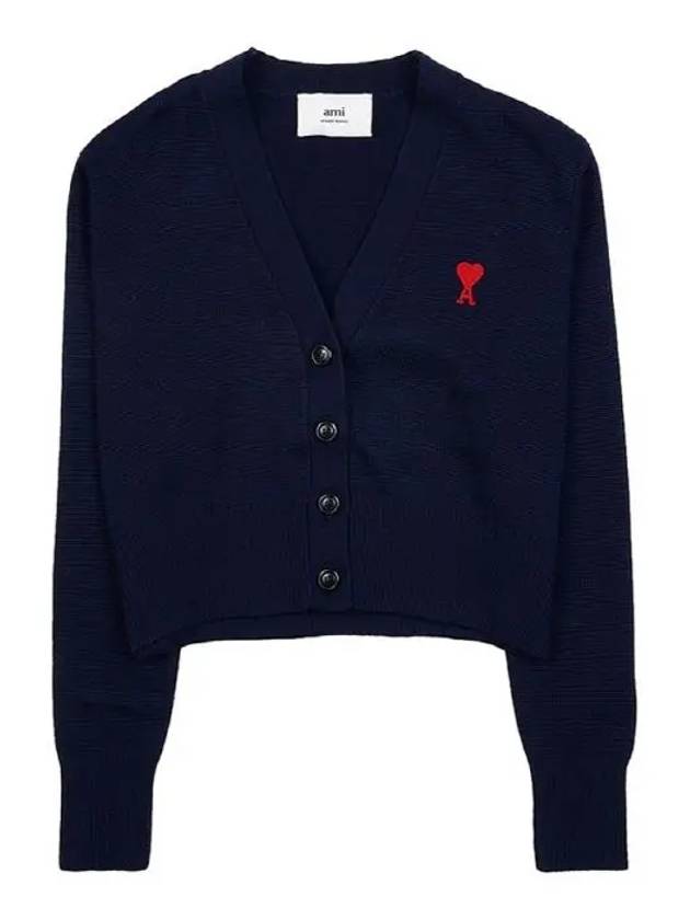 Army Cardigan Small Heart Merino Wool Women s Navy BFFKC111 KN0025 430 - MAISON MARGIELA - BALAAN 1