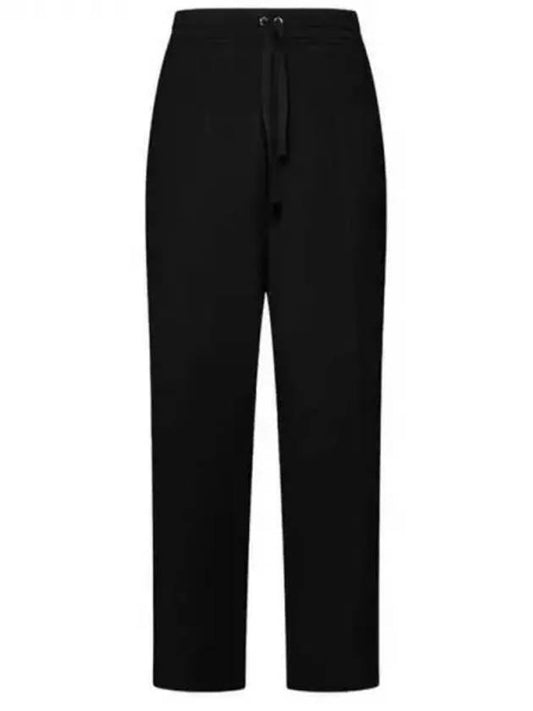 Elastic Waist Viscose Wool Straight Pants Black - AMI - BALAAN 2