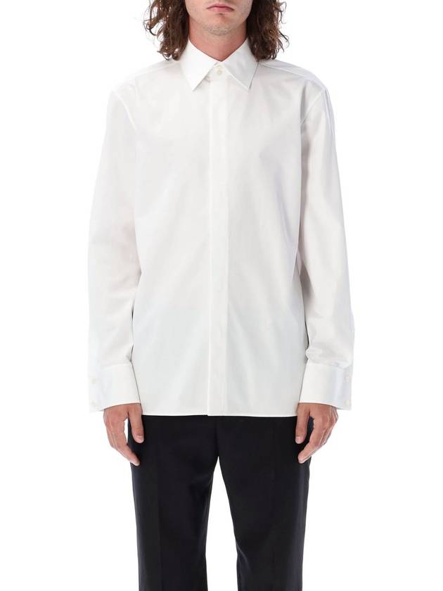 Cassandre Long Sleeve Shirt White - SAINT LAURENT - BALAAN 2