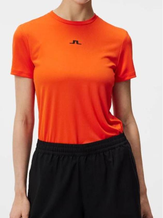 Ada Short Sleeve T-Shirt Tangerine Tango - J.LINDEBERG - BALAAN 3