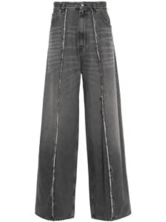 Unfinished Cut Tapered Wide Jean Gray - MAISON MARGIELA - BALAAN 2