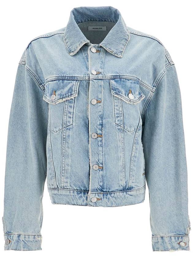 denim dalton balloon jacket with - AGOLDE - BALAAN 1