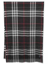 Checkered Wool Silk Scarf Navy - BURBERRY - BALAAN 2