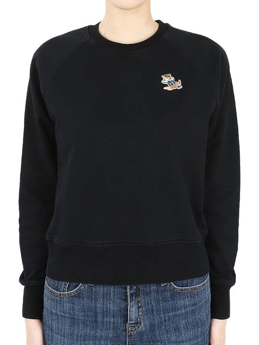 Women's Dressed Fox Patch Adjusted Sweatshirt Black - MAISON KITSUNE - BALAAN 2