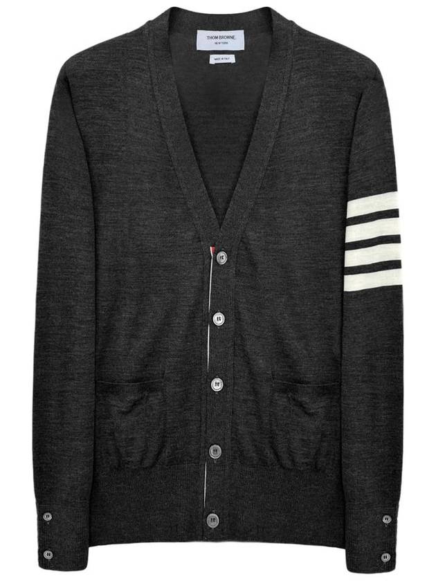 Diagonal armband wool cardigan MKC002 022 - THOM BROWNE - BALAAN 1