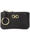 Gancini Leather Coin Key Holder Black - SALVATORE FERRAGAMO - BALAAN 2