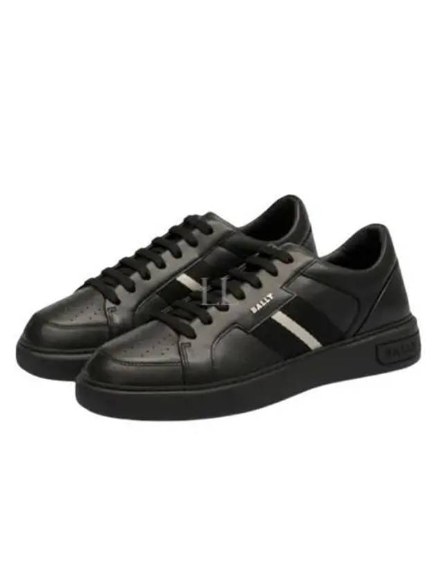 Moony Leather Low Top Sneakers Black - BALLY - BALAAN 2