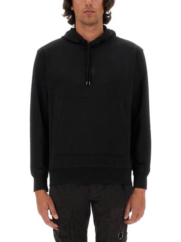 The Metropolis Series Stretch Fleece Hoodie Black - CP COMPANY - BALAAN 1