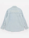 Back Logo Denim Cotton Long Sleeve Shirt Blue - WOOYOUNGMI - BALAAN 3