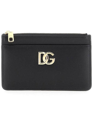 DG logo zipper card wallet black - DOLCE&GABBANA - BALAAN 1