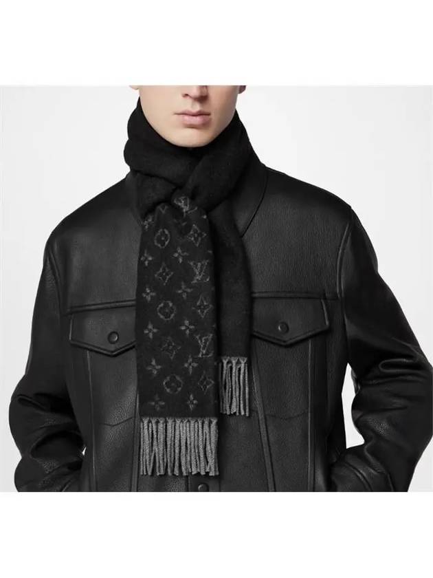 Monogram Gradient Scarf Black - LOUIS VUITTON - BALAAN 6