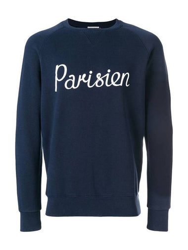 Parisien Logo Sweatshirt Navy - MAISON KITSUNE - BALAAN 1