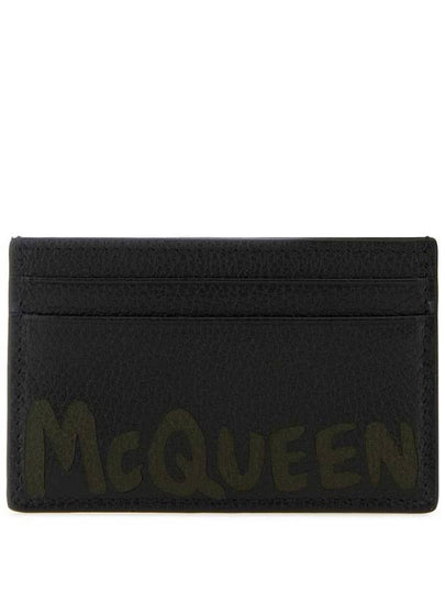 Graffiti Logo Card Wallet Grey - ALEXANDER MCQUEEN - BALAAN 2