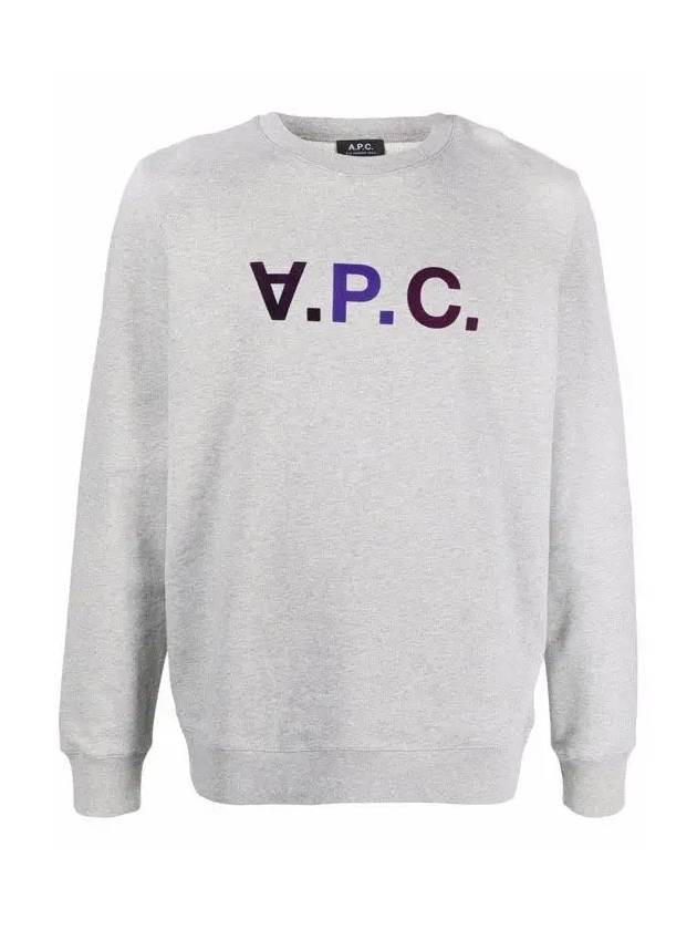 VPC Logo Cotton Sweatshirt Purple Grey - A.P.C. - BALAAN 3