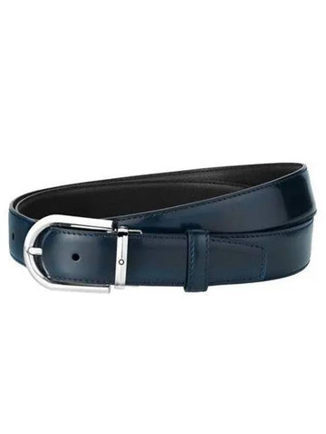 Leather Belt Blue - MONTBLANC - BALAAN 1