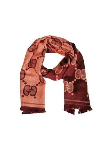 Scarf Jacquard Logo Wool Muffler Pink - GUCCI - BALAAN 1