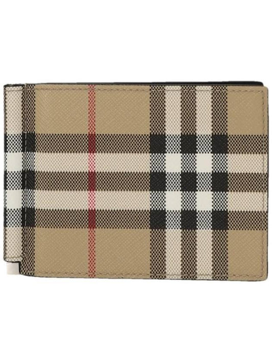 Vintage Check Money Clip Halfwallet Arch Beige - BURBERRY - BALAAN 1