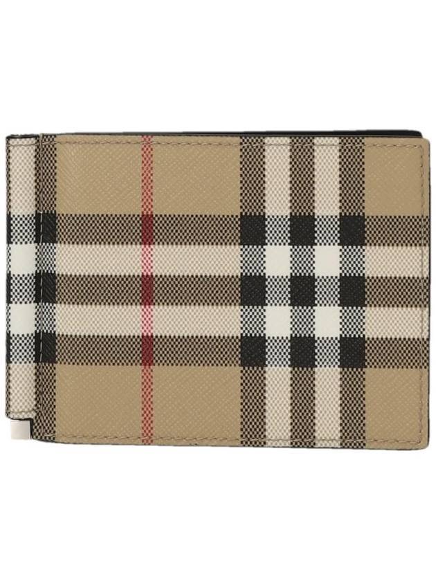 Vintage Check Money Clip Card Wallet Arch Beige - BURBERRY - BALAAN 1