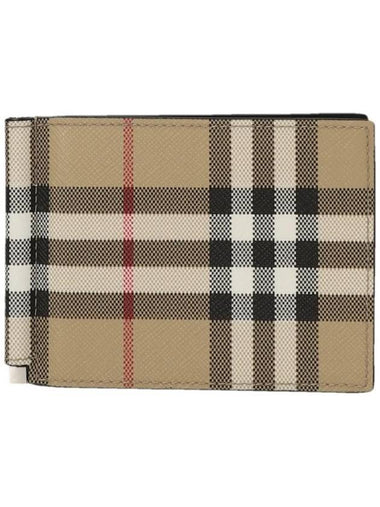 Vintage Check Money Clip Card Wallet Arch Beige - BURBERRY - BALAAN 1